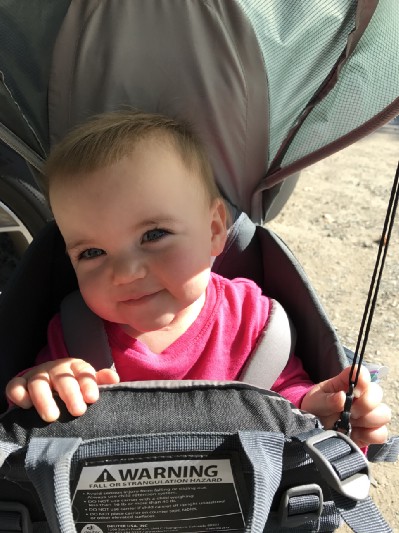 Norah in backpack
