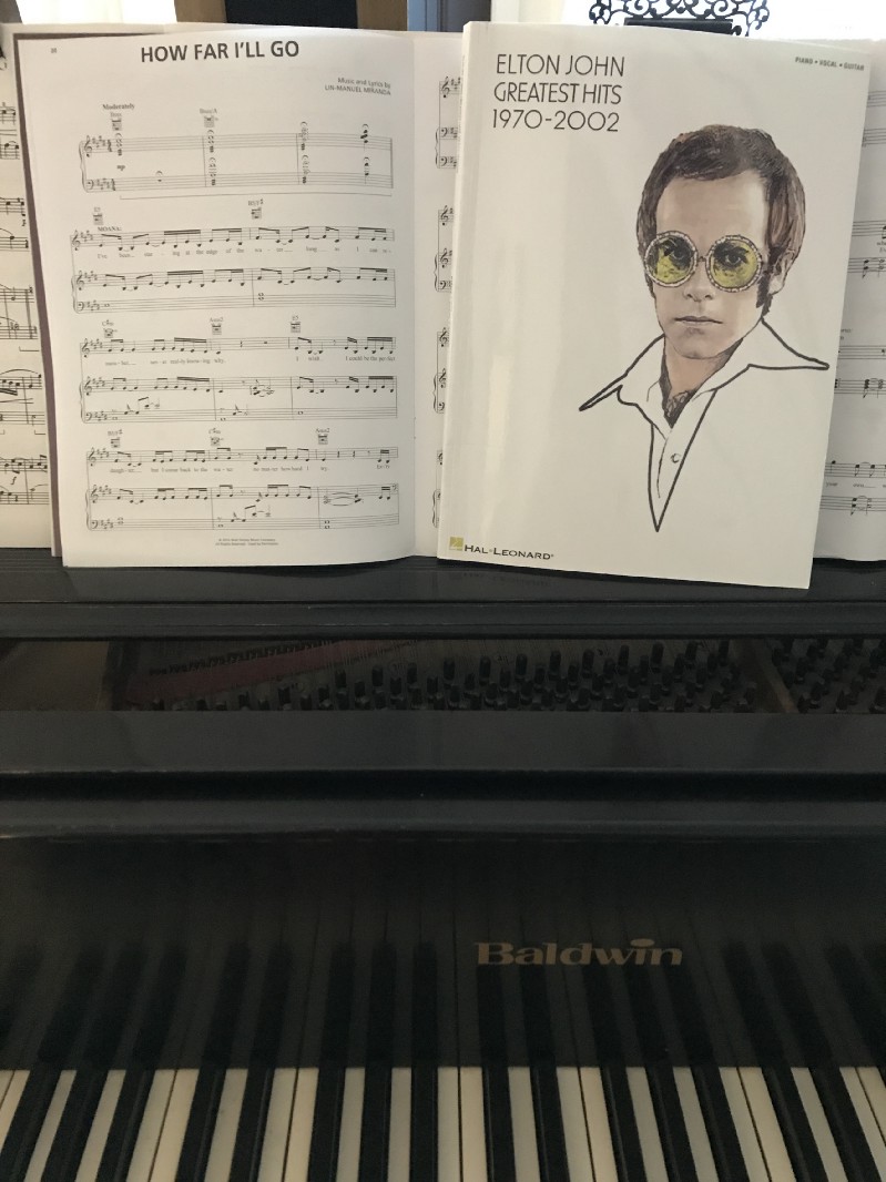 Piano with sheet music