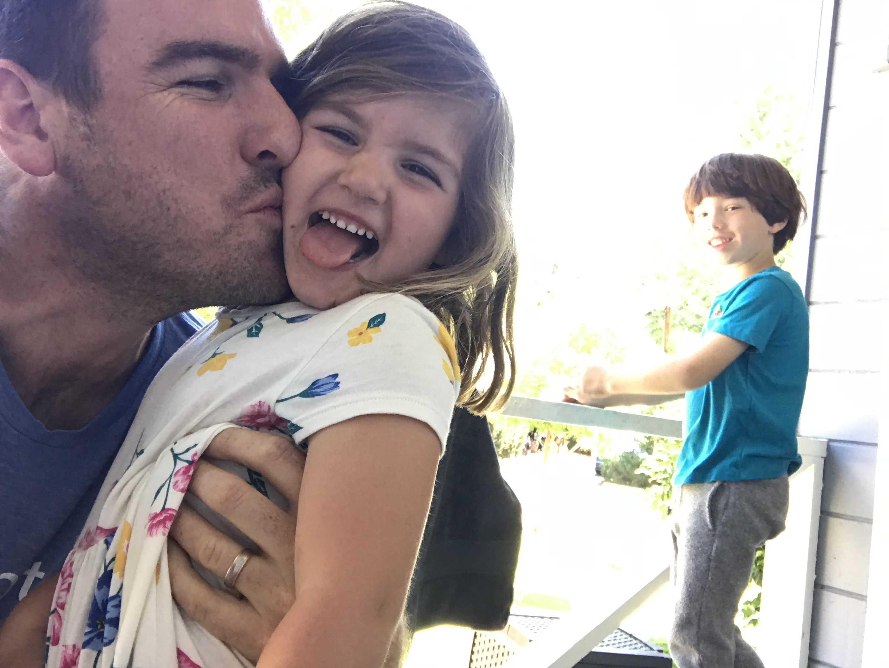 Smooching Lily on Father's Day