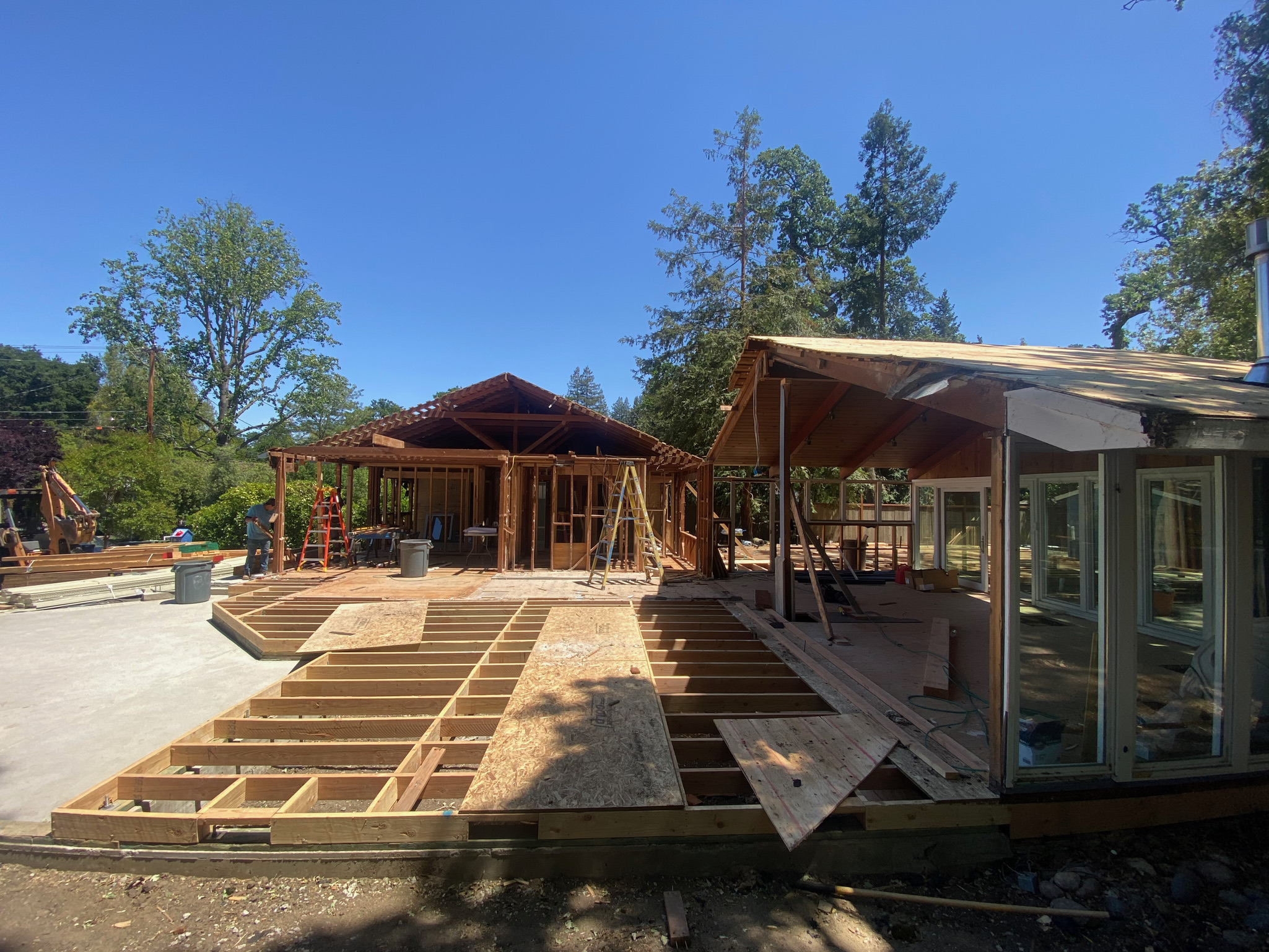 Construction in progress - unfinished framing