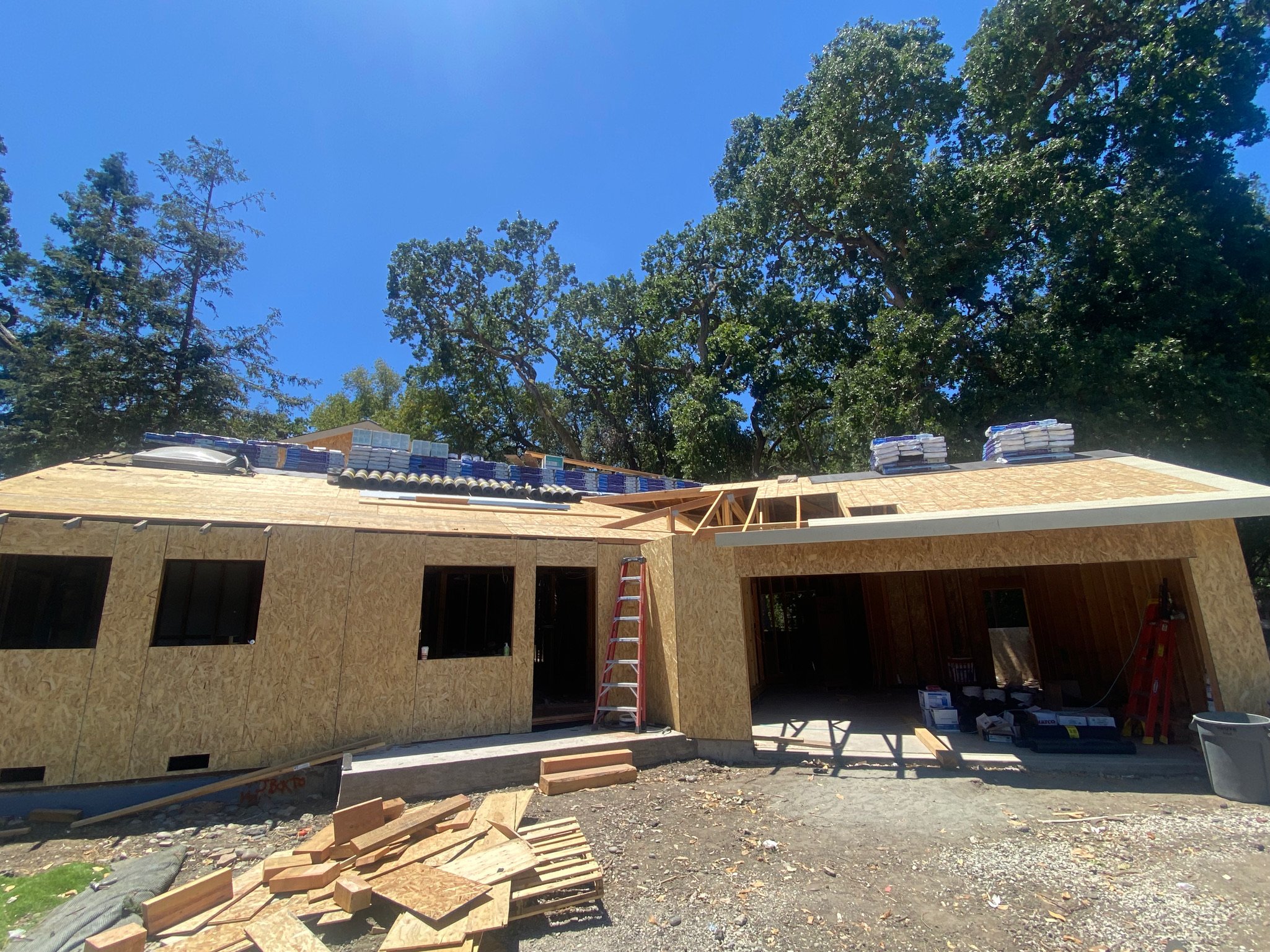 Construction progress - exterior walls