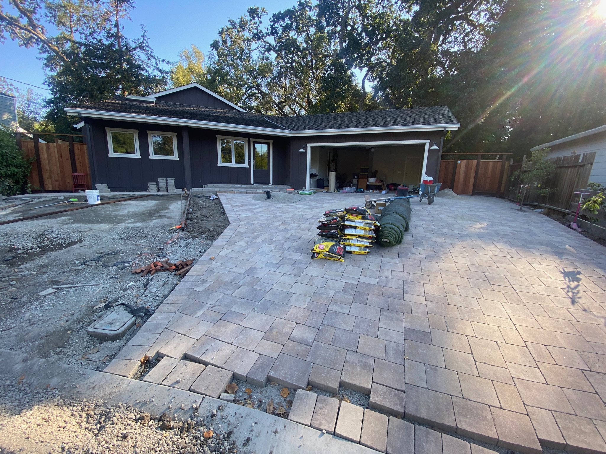 Construction progress - interior framing