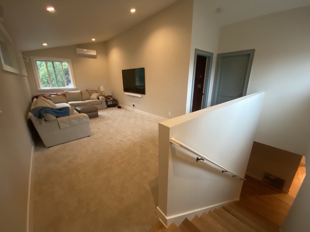 Upstairs construction - painted and ready