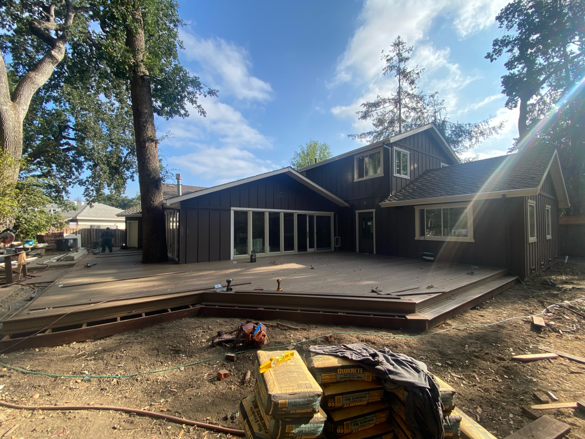 Addition construction - deck installation