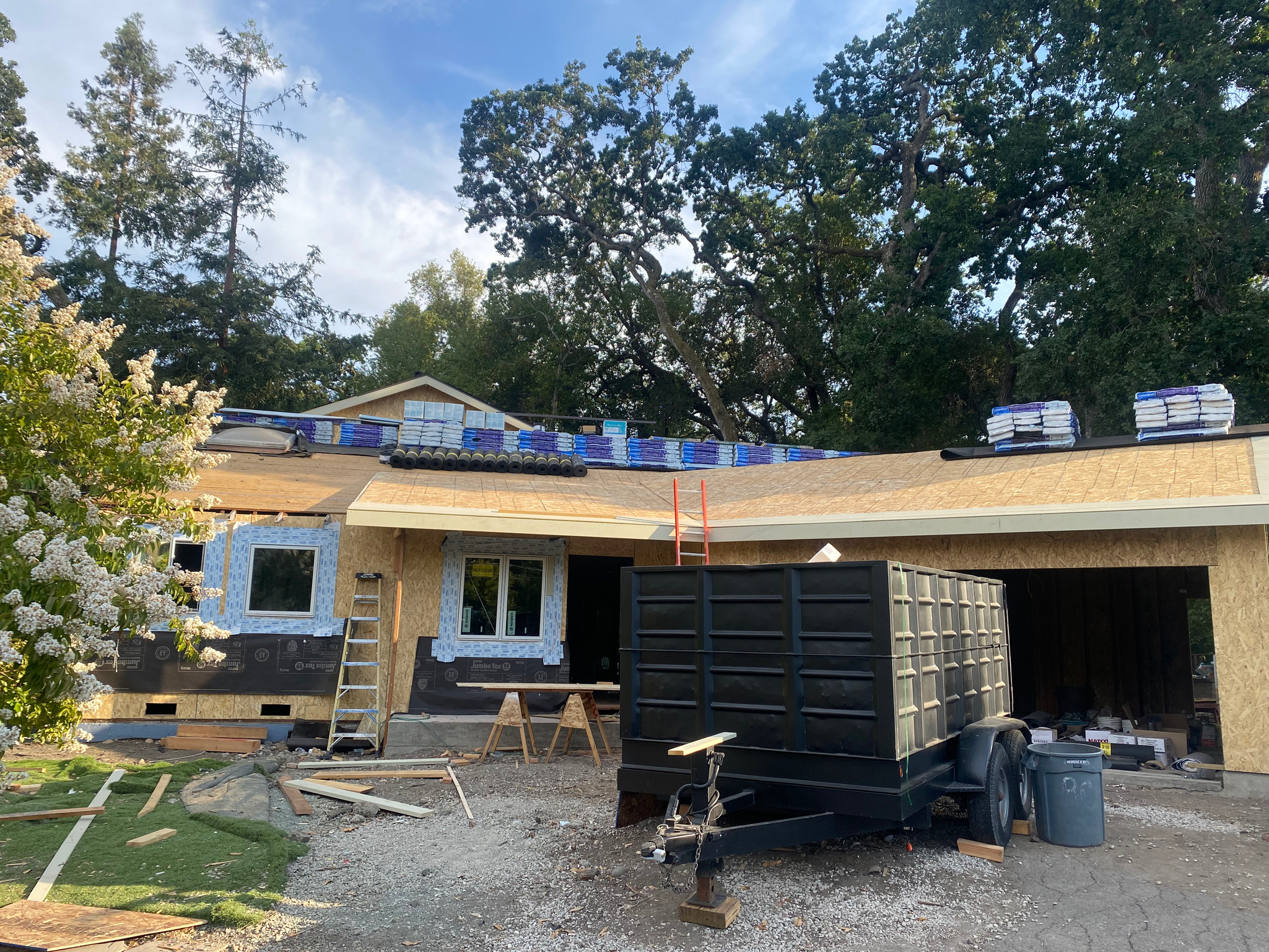 Construction progress - siding installation