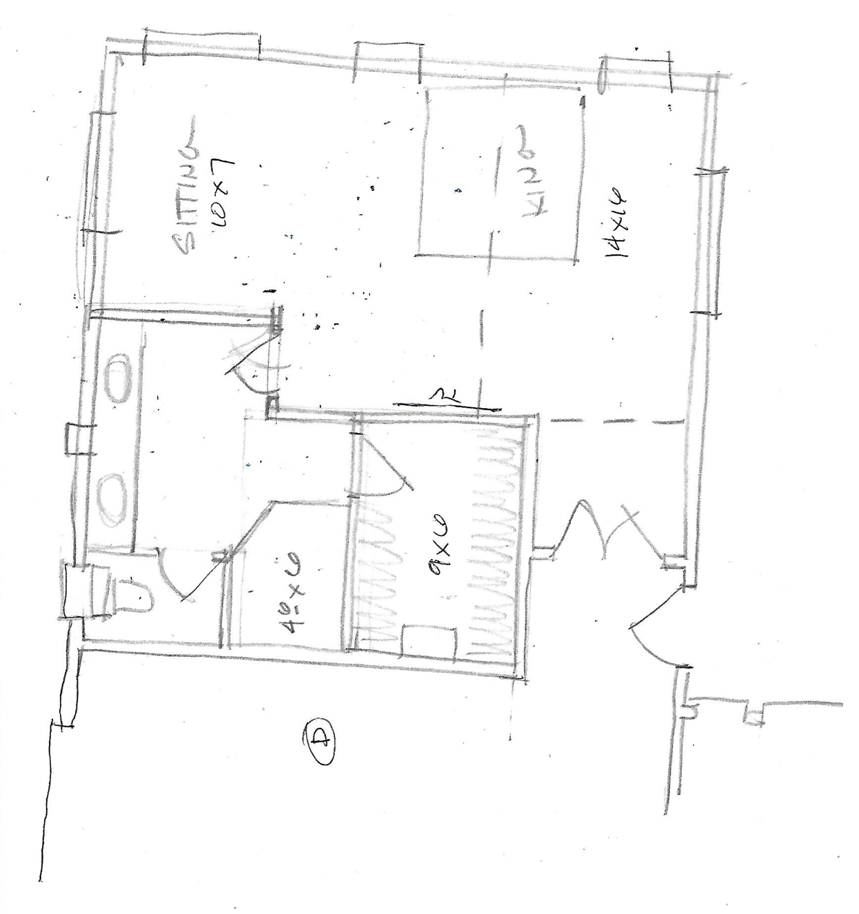 Early design sketch - floor plan option