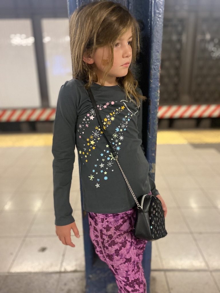 Lily on the subway