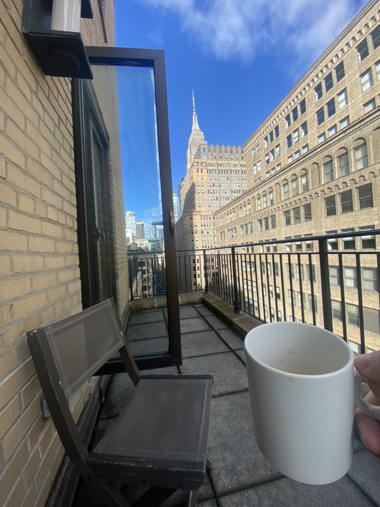 Hotel room balcony view