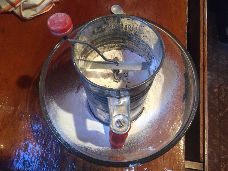 Sifting dry ingredients