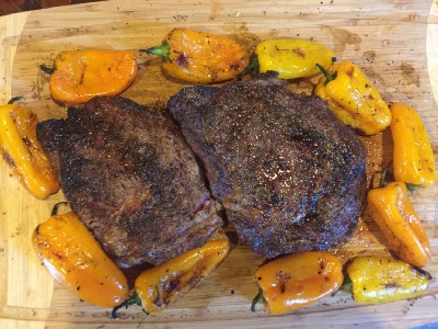 Grilled cowboy rib eye steak 3