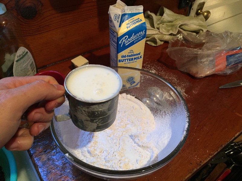 Adding buttermilk