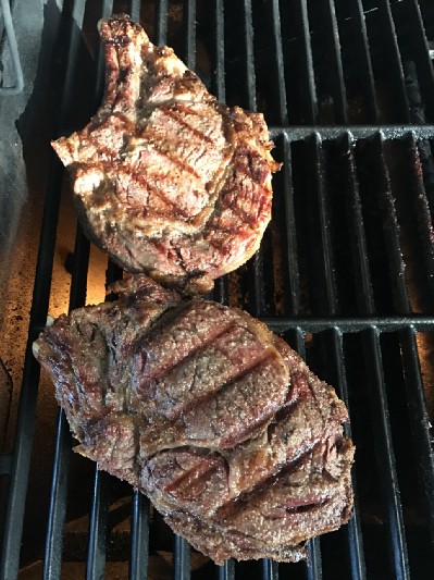 Grilled cowboy rib eye steak 2